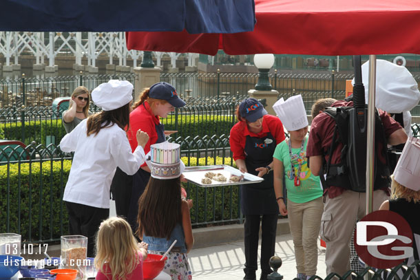 The Jr. Chef event was going on as I walked by.  There was a Disney camera crew there.  