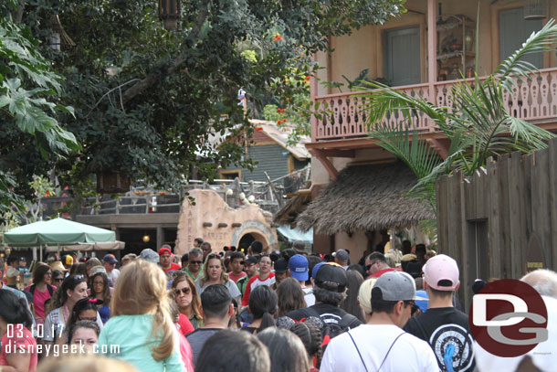 Was going to walk through Adventureland but it was wall to wall guests.. so headed to Frontierland instead.