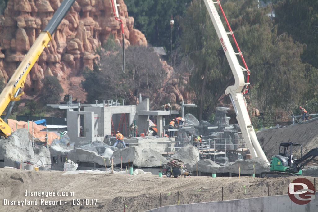 A lot of activity as the rock formations are really taking shape now.