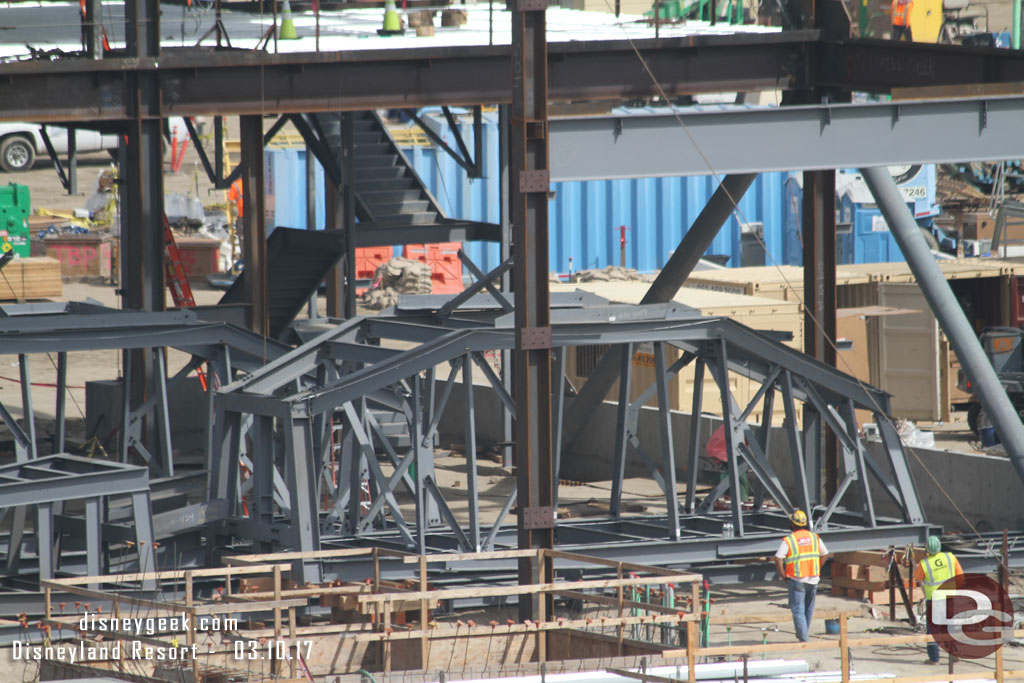 Moving back to the new structures on the ground of the new building.