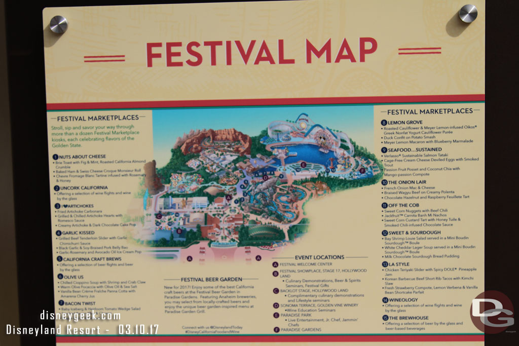 There were no printed programs for the festival available.  But they had maps on the signs.