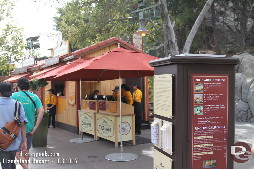 As you approached the booths there were signs with menus and pictures of the food.