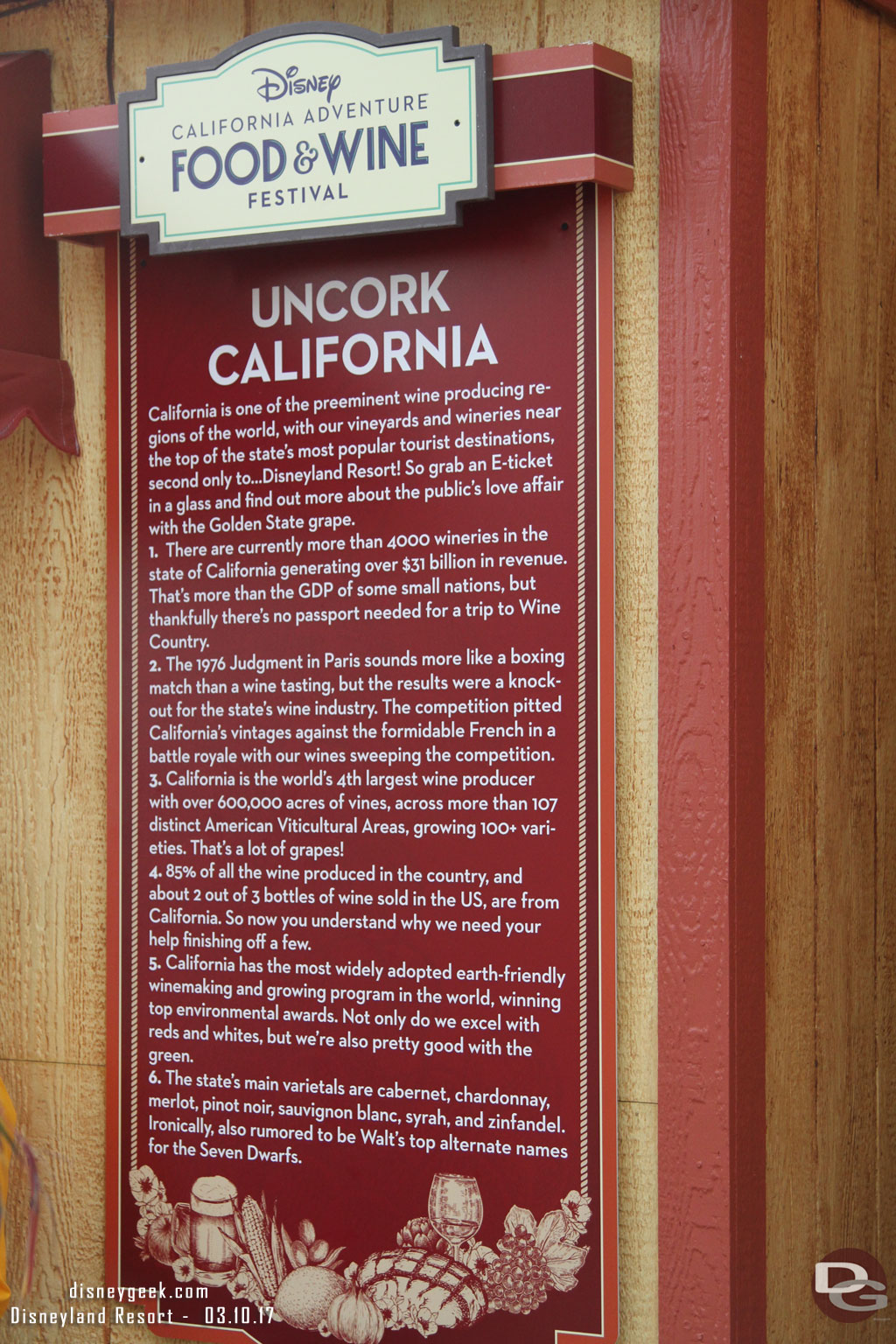Another version of the information is on the booth itself.
