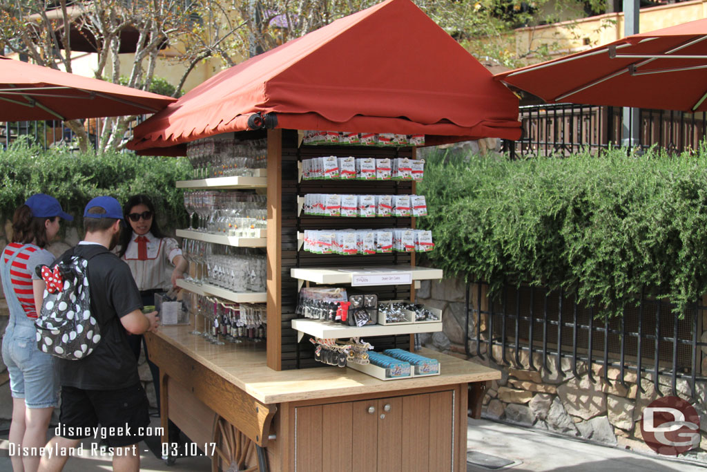 A merchandise cart featuring items for the Festival.