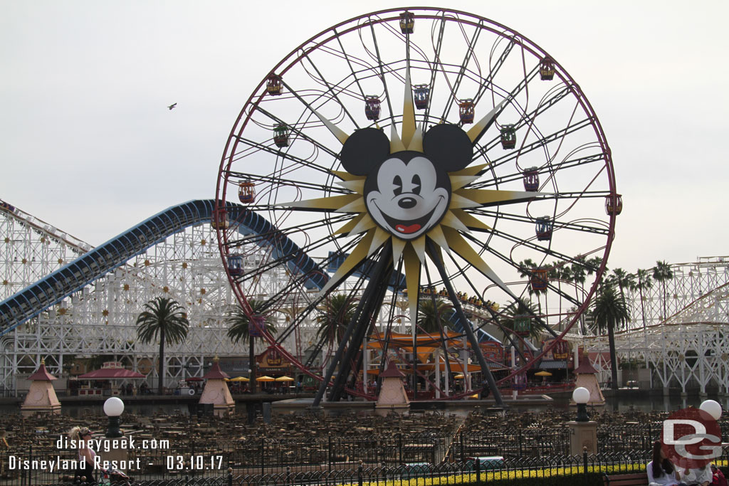 All three World of Color platforms were up this afternoon.