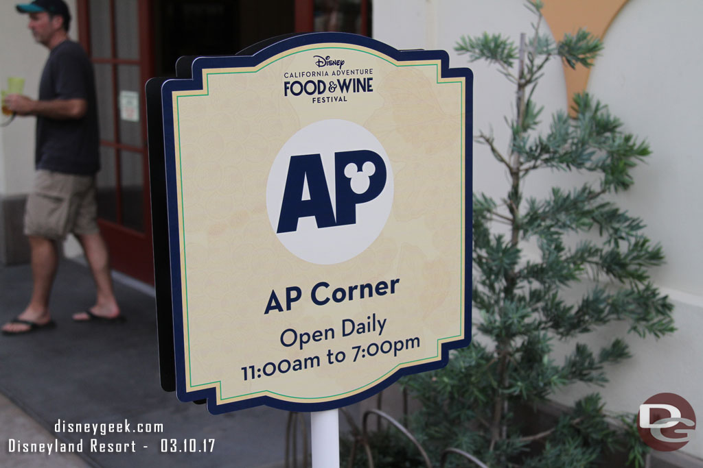 There is an AP Corner near Boardwalk Pizza & Pasta