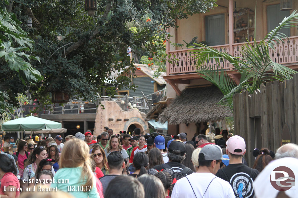 Was going to walk through Adventureland but it was wall to wall guests.. so headed to Frontierland instead.