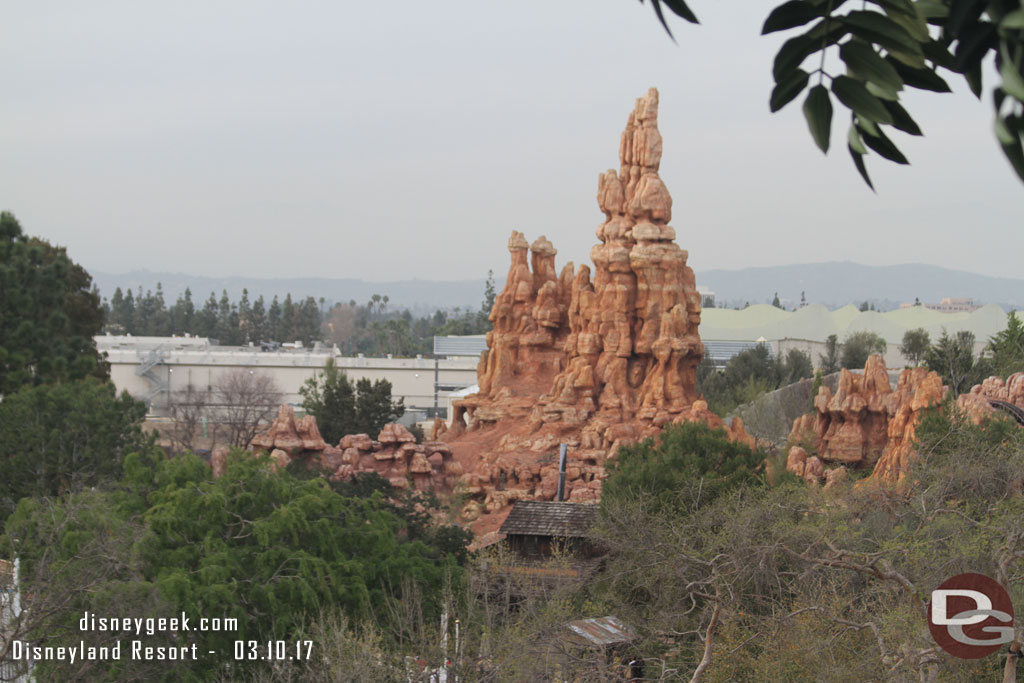 The view from the tree house.  On the right you can see the top of the wall that goes along the train path.