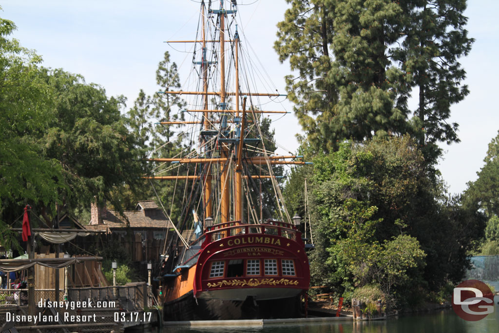 The Columbia is still in dry dock.