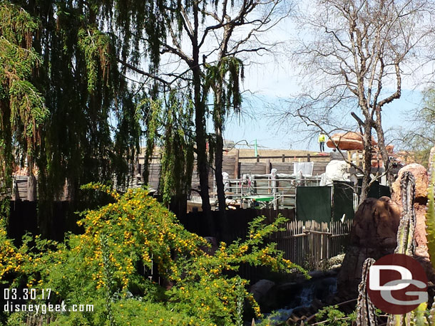 Checking out the construction from the Big Thunder Trail.