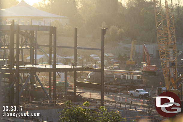 More steel being delivered.  Looks like roof pieces.