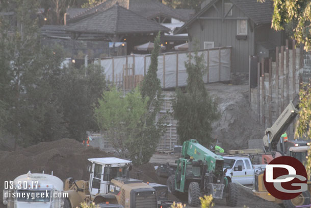 Toward Critter Country the forms are still in place for the retaining wall/foundation for the trestle.