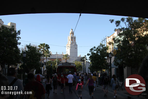 Buena Vista Street was open by 7:40am and Soarin.