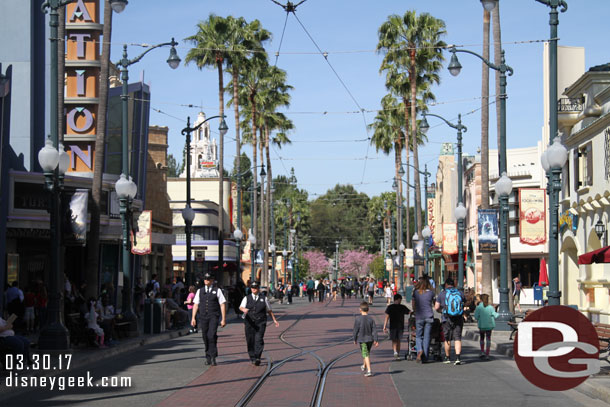 Hollywood Blvd this morning.