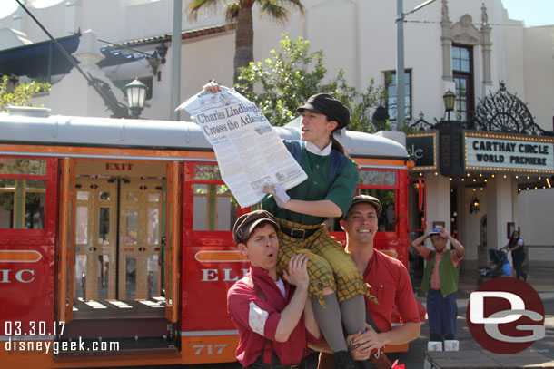 Caught a performance of the Red Car News Boys.