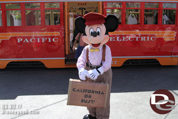 Mickey Mouse with his Suitcase and Dream