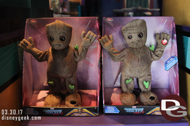 Plenty of Groot toys and items.