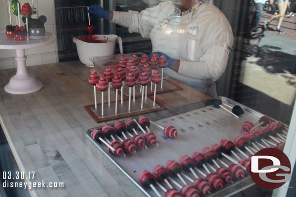 Rose Cake Pops in various stages.