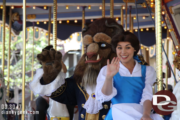 Belle and the Beast were out again today.