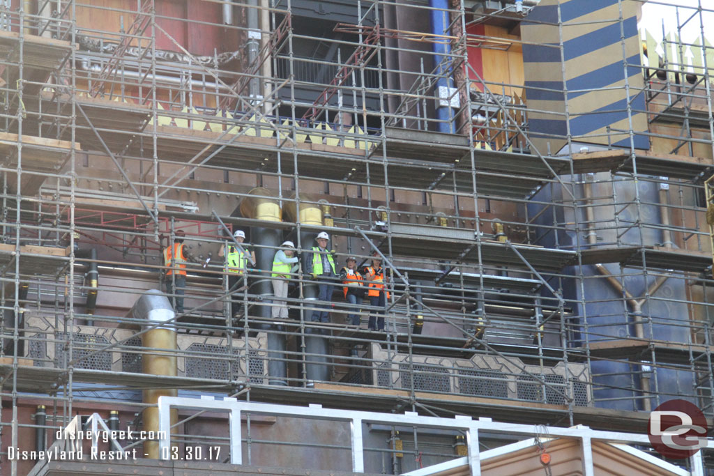 A team looking over the site.