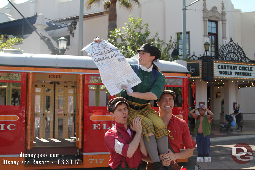 Caught a performance of the Red Car News Boys.