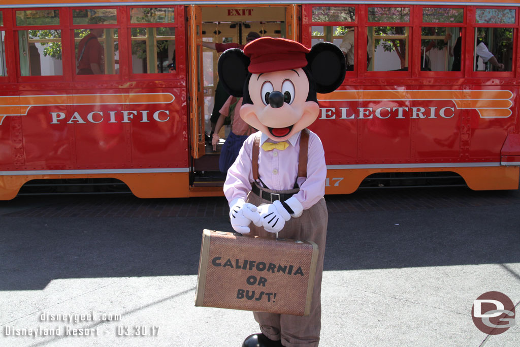 Mickey Mouse with his Suitcase and Dream