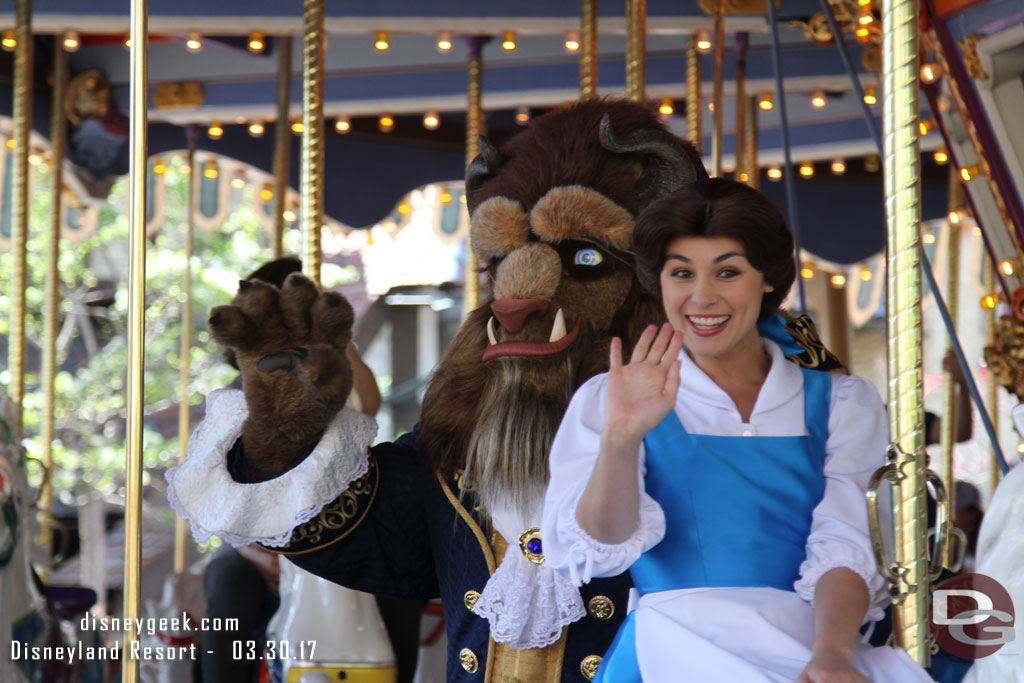 Belle and the Beast were out again today.