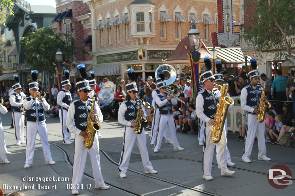 The Disneyland Band performing a pre-parade set.