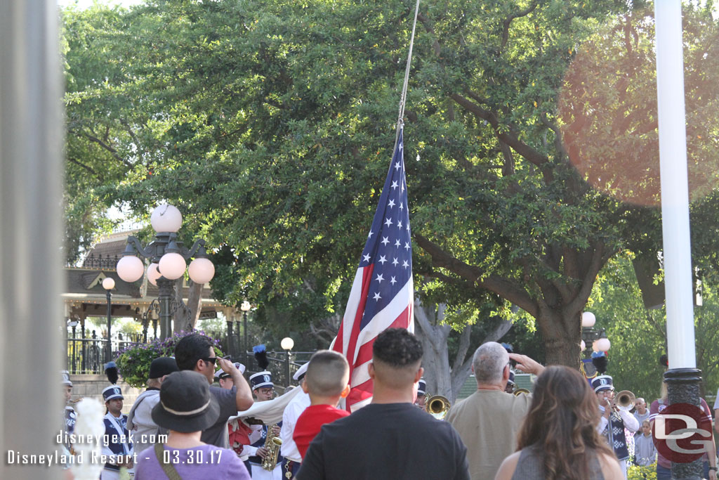Paused for the nightly Flag Retreat at 5:15pm