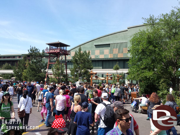 The FP return line for Soarin was backed up out into the walkway this afternoon.