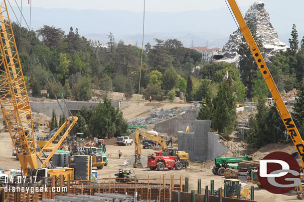 More trees and rock wire mesh awaiting installation on the far side.  