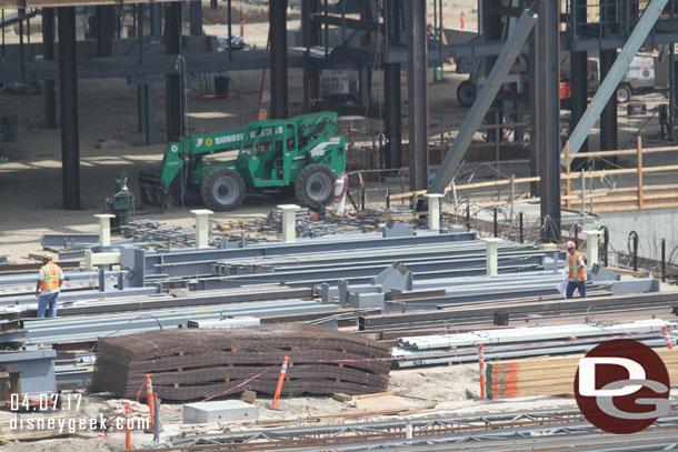 Steel waiting to be raised into place.