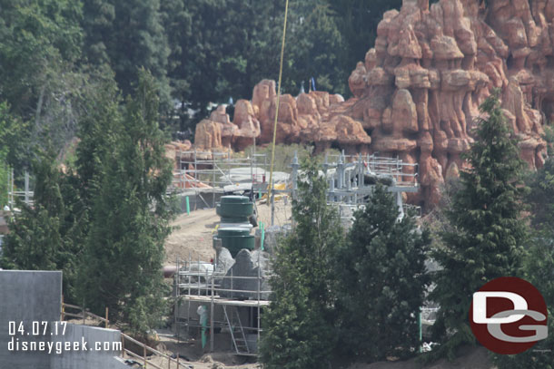 A better view of the new rocks that have gone up blocking the pipe view.