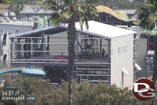 They are enclosing the new backstage support building nearest Toon Town.