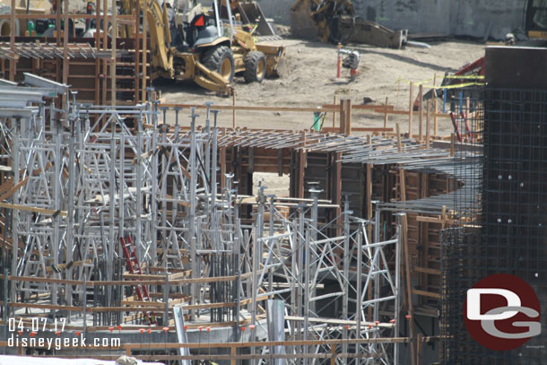 Here you can see the rebar extending  from well that will be for the second floor.