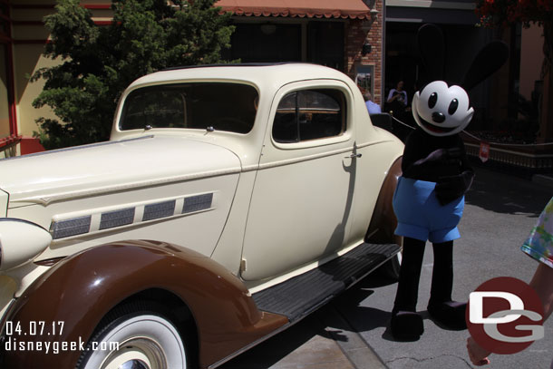 Oswald was greeting guests near his service station.