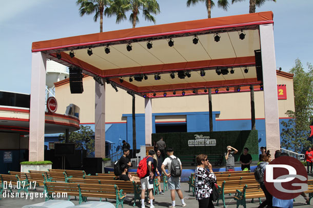 The other stage is being used for Performing Arts groups.