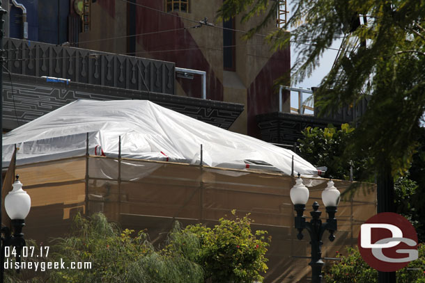 And some more scaffolding up over the entrance area.