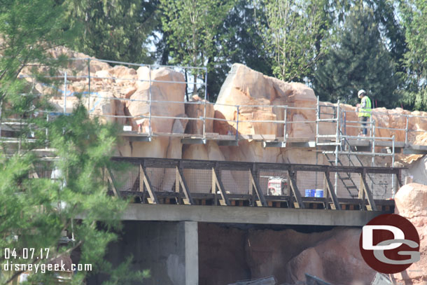 A closer look at the rock work and trestle