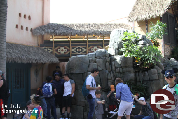 The new mens room has opened in Adventureland.  It was way too busy to go in and take pictures.