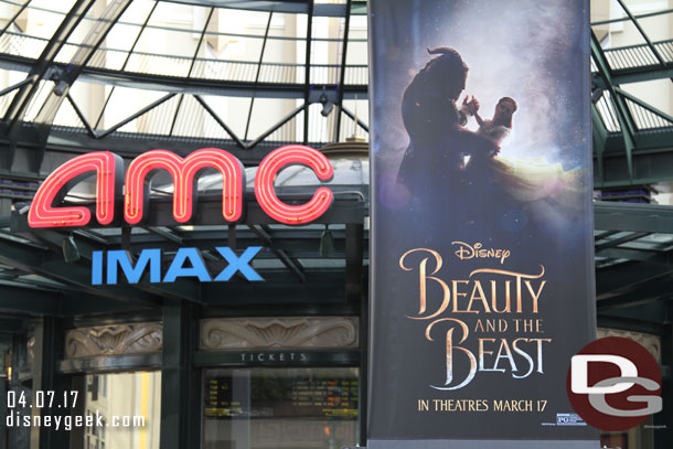 Beauty and the Beast banners still up at the AMC