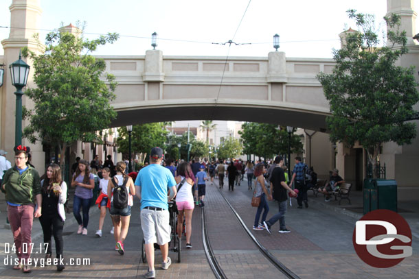 Back to DCA and Buena Vista Street.  Spent about half an hour to walk DD and find the eggs.