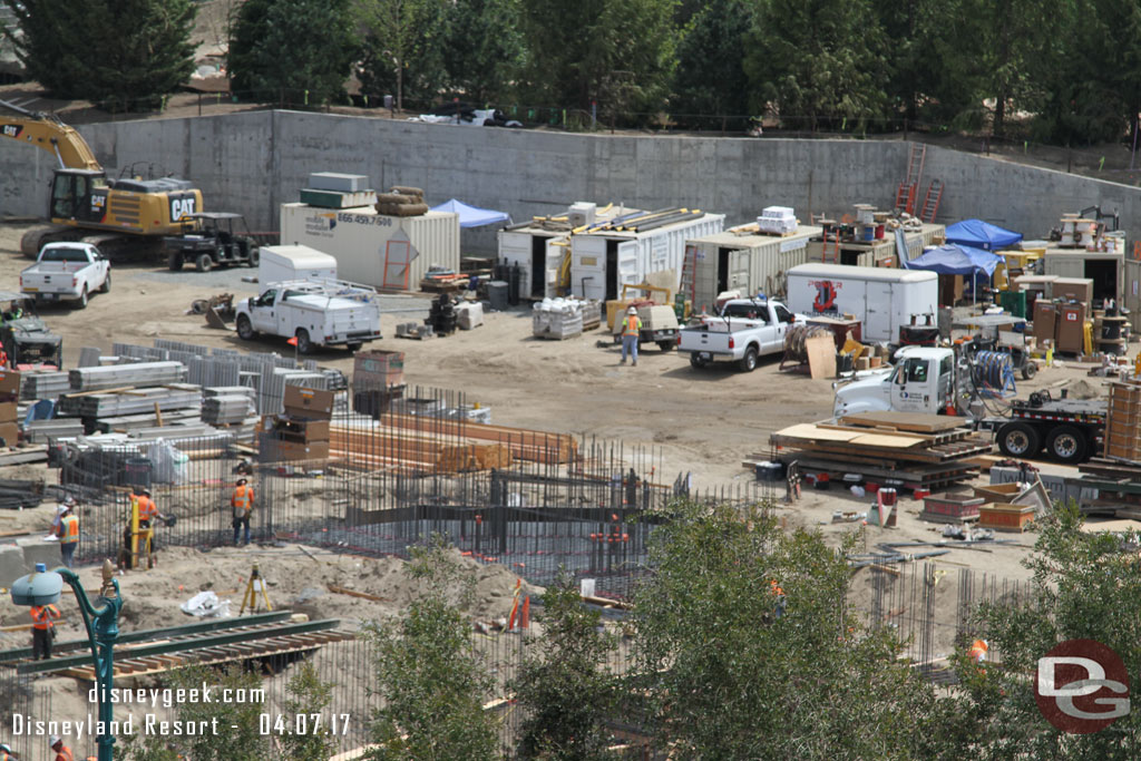 Rebar reaching skyward from the holes now.