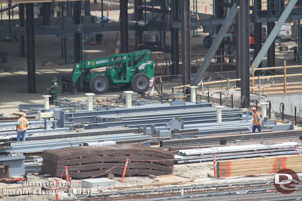 Steel waiting to be raised into place.