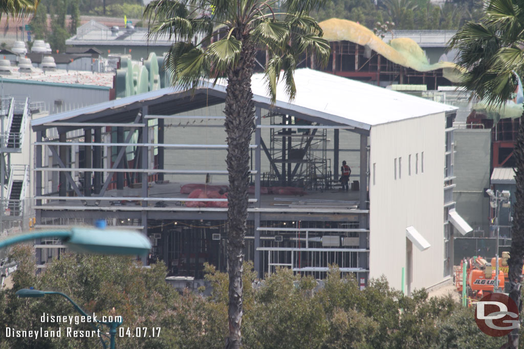 They are enclosing the new backstage support building nearest Toon Town.