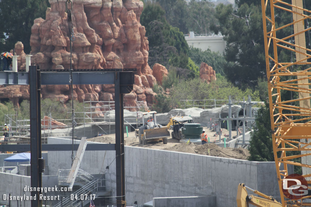 Looks like more preparation work for trees on the roof of the marina.