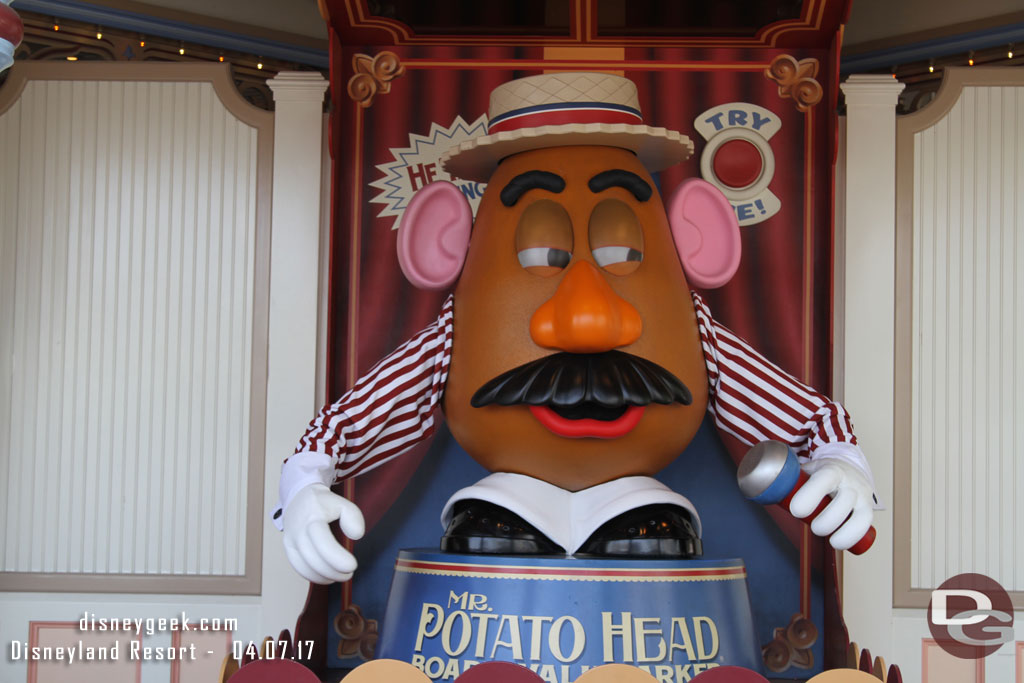 Stopped to watch Mr. Potato Head for a while.