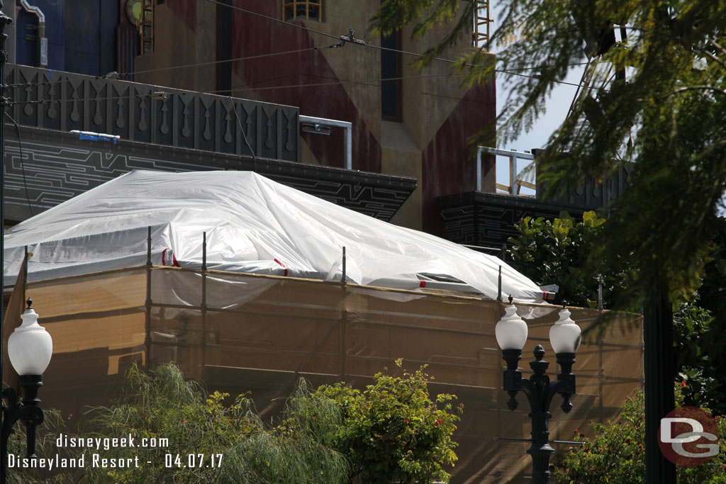 And some more scaffolding up over the entrance area.