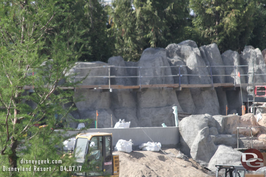 Panning to the right.  As you pan you can see the rock work in various stages.