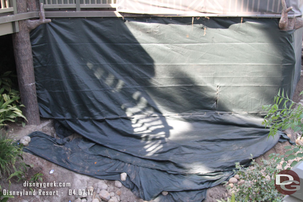 Looking down to where the temporary walkway attached.